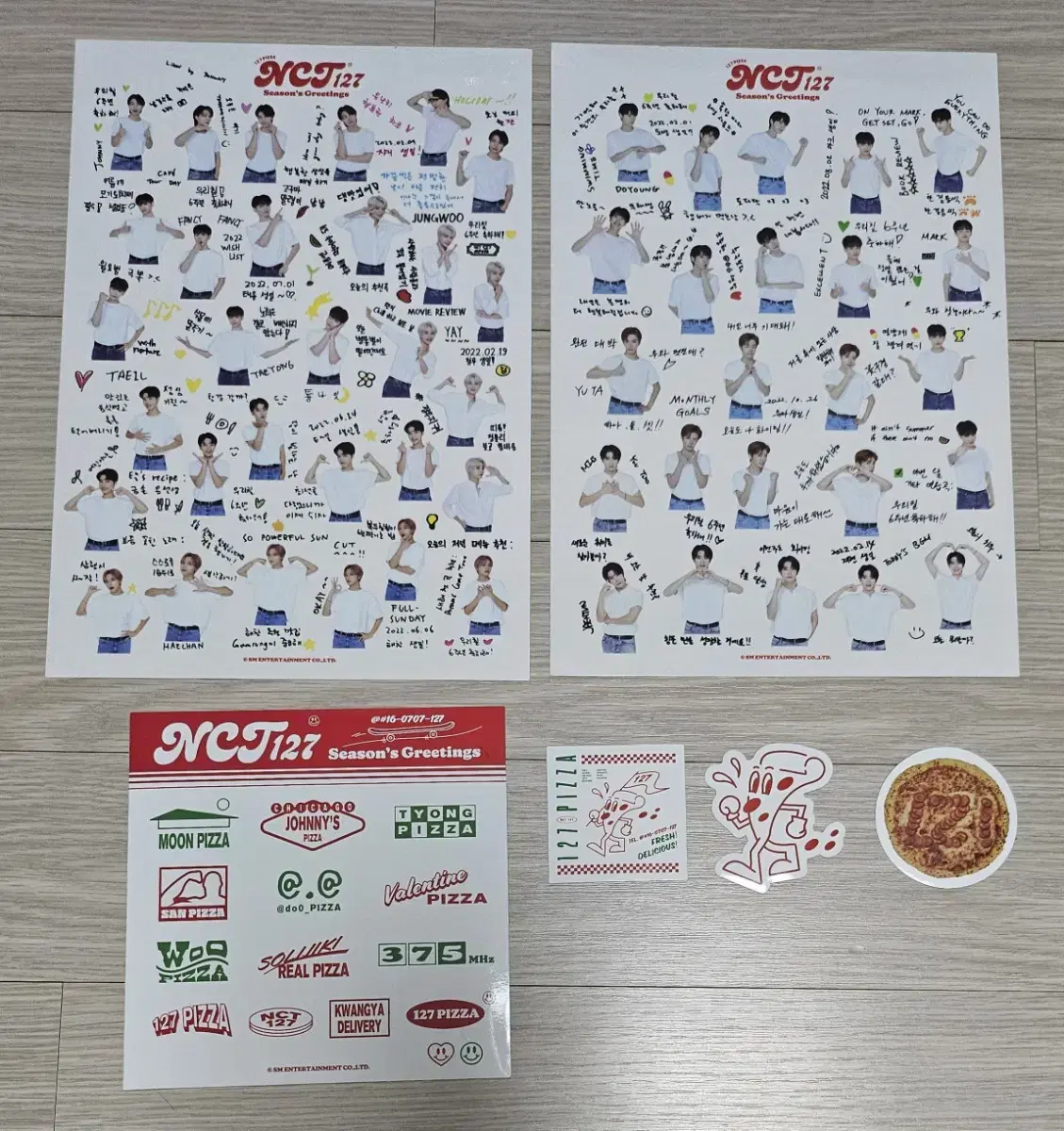 엔시티 127 2022 시그 스티커 세트 NCT Sticker