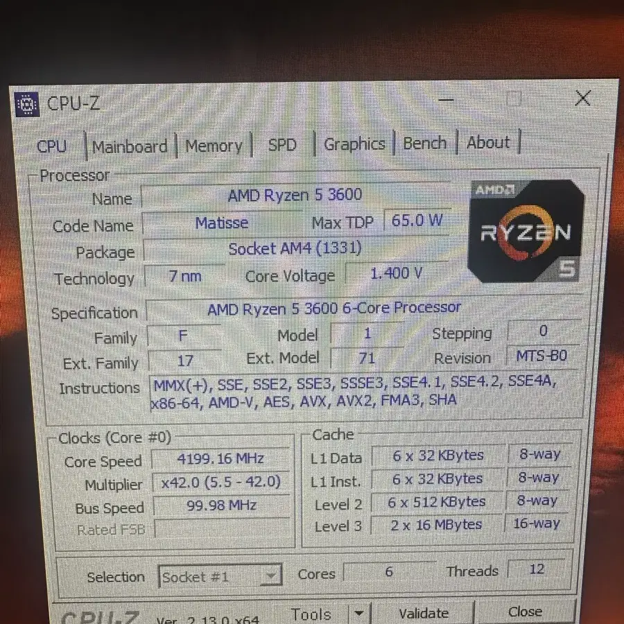 Ryzen5 3600 판매합니다.