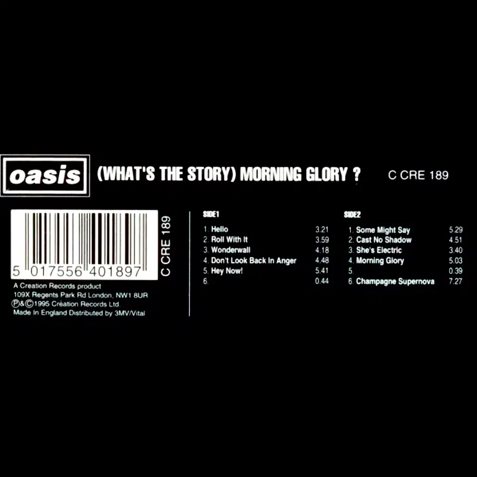 [카세트] Oasis - Morning Glory? 영국반 초판 EX