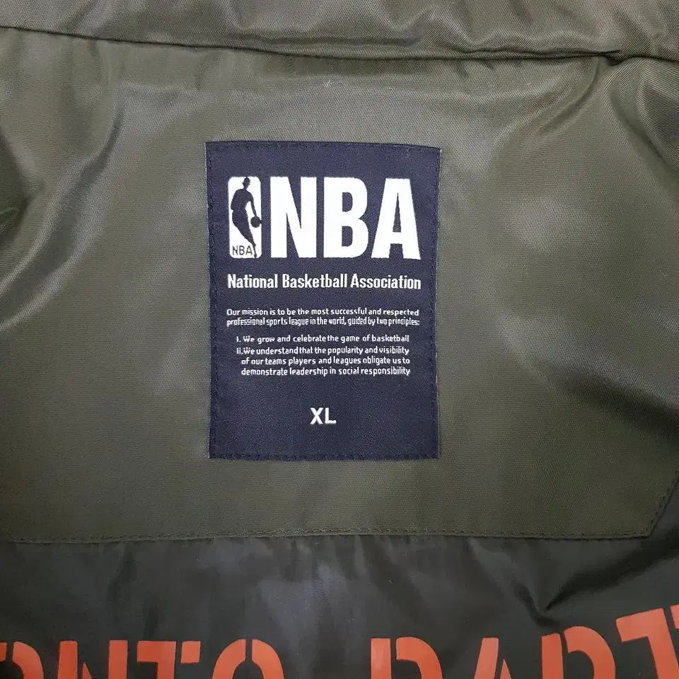 NBA 남성 로고 스트링 야상 점퍼 XL 사이즈