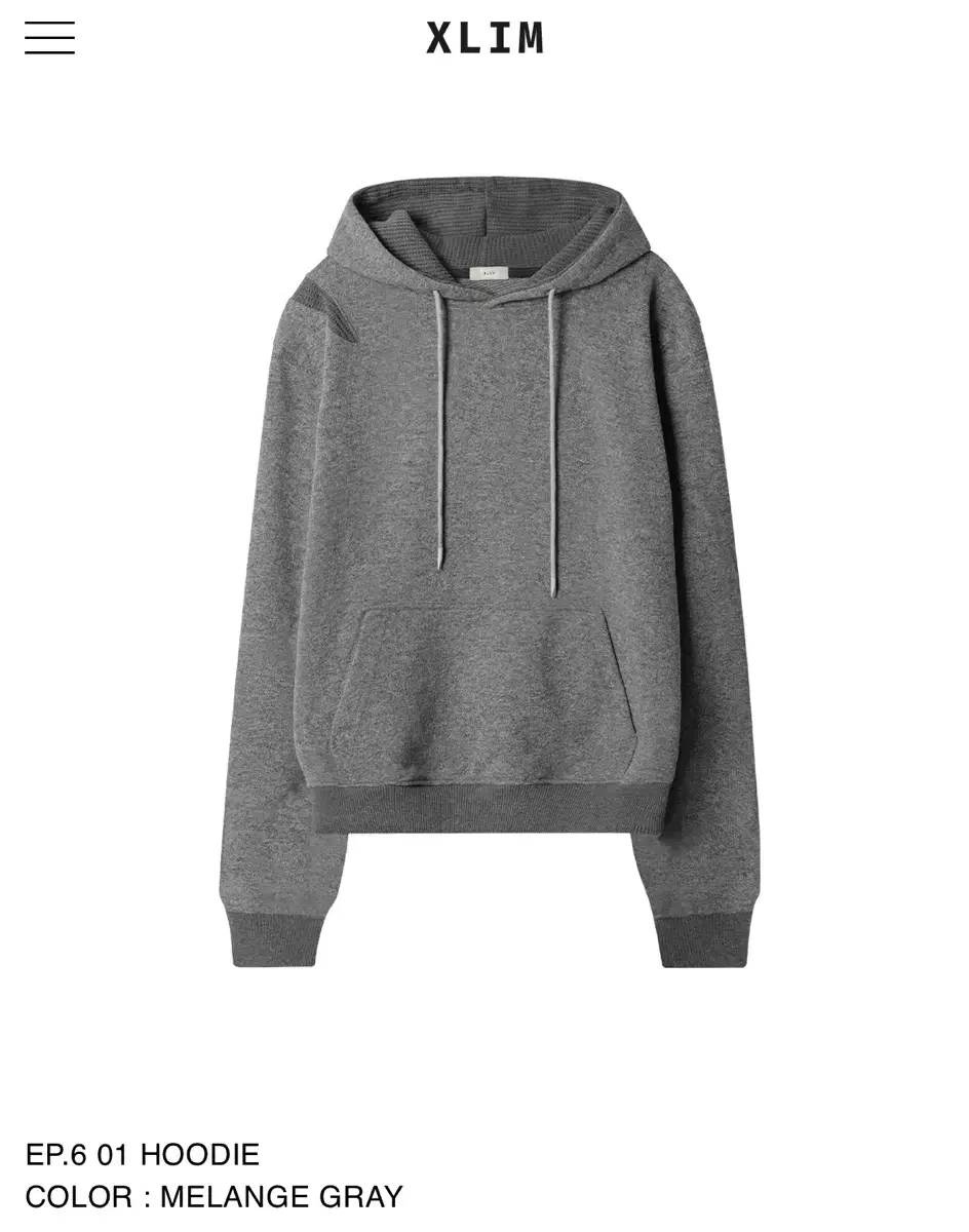 Xlim EP.6 01 HOODIE gray M