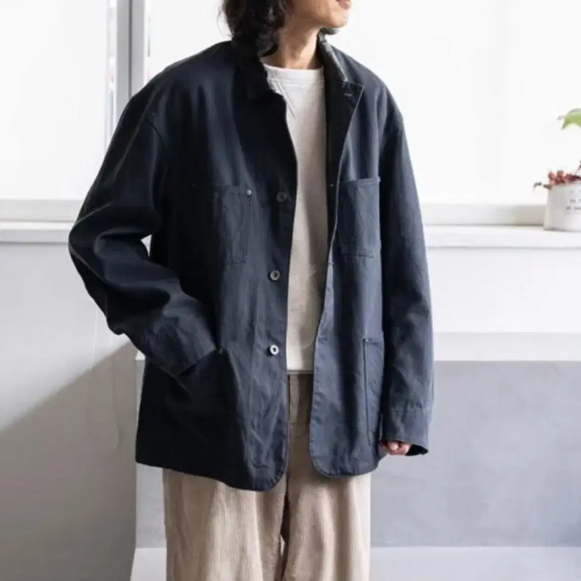 피그벨 24FW Duck Cloth Chore Jacket(38)