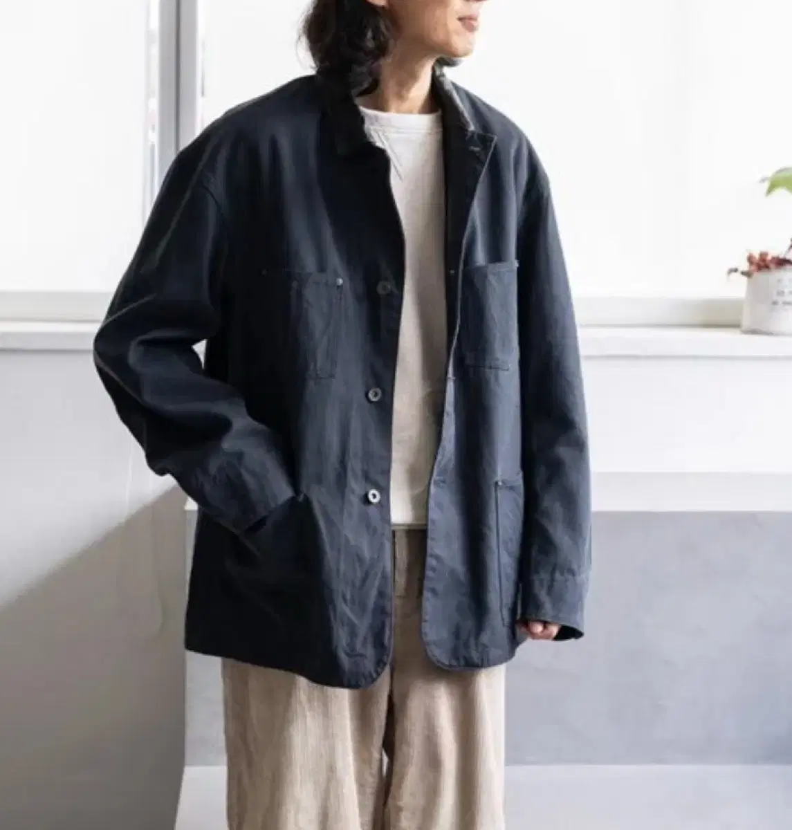 피그벨 24FW Duck Cloth Chore Jacket(38)