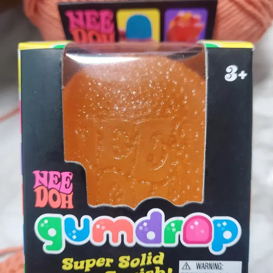 주황색 니도 검드랍 스퀴시 로제 스트레스볼  needoh gumdrop