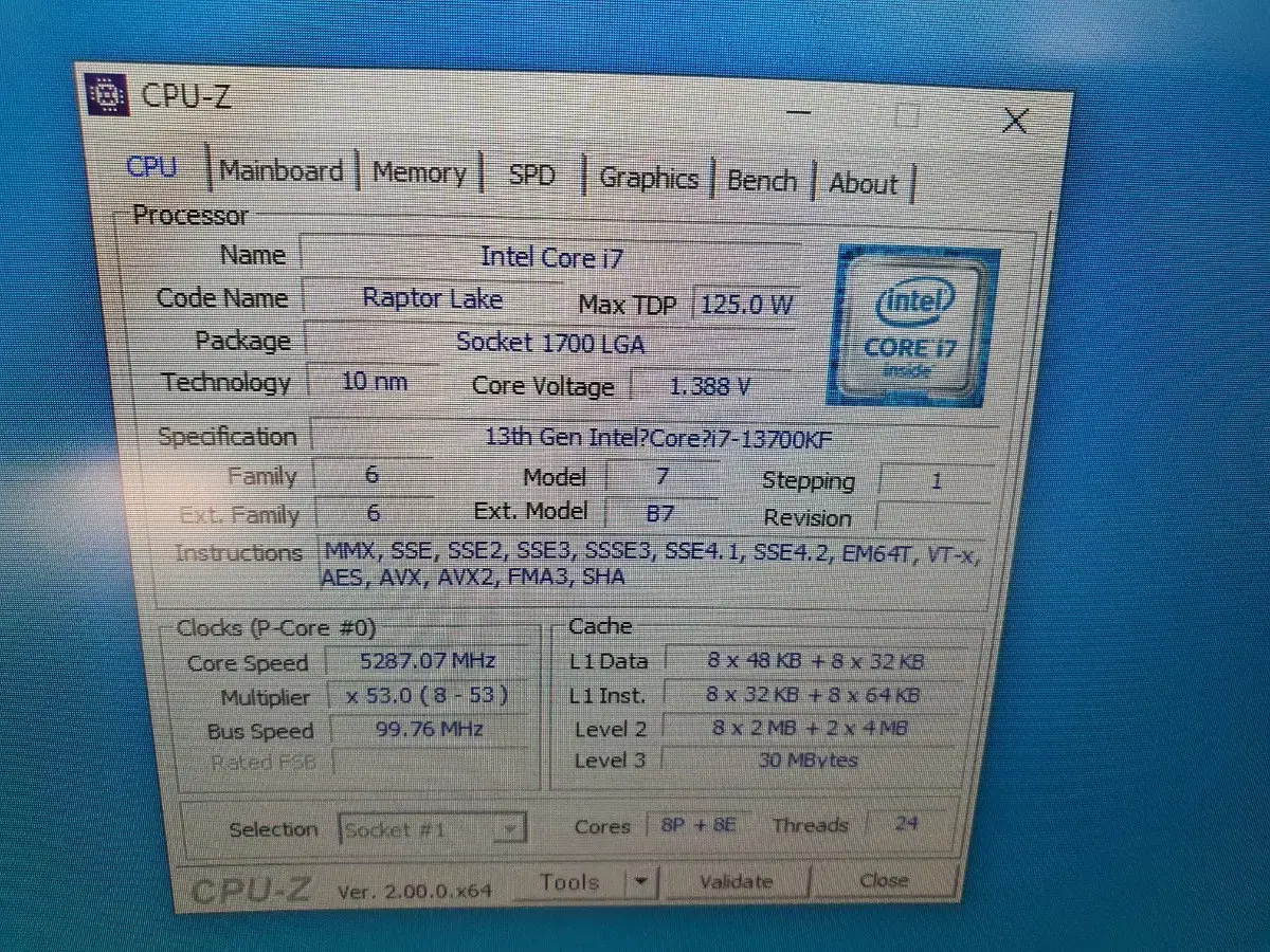 인텔 i7 13700kf cpu, msi b660m 박격포 wifi