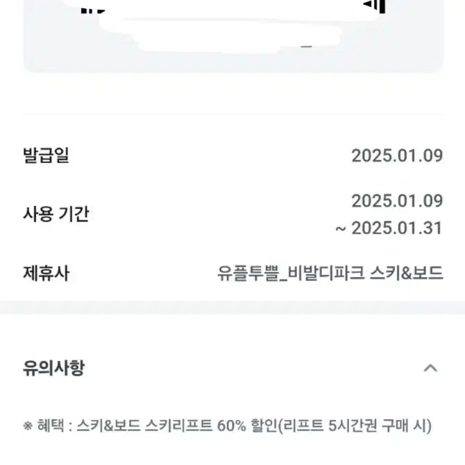 비발디파크 스키&보드 스키리프트 60% 할인