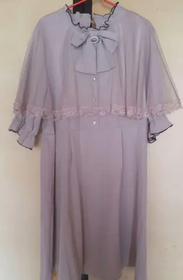 시마무라 마시로 아리수 콜라보 보타이 케이프 디자인 원피스 핑크 3L