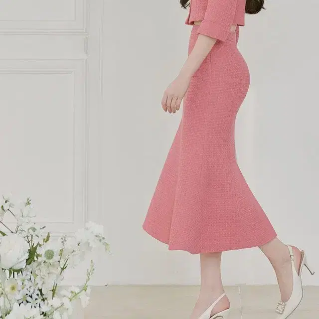 그레이스유 카일리 트위드 Kylie Tweed Skirt (pink) L