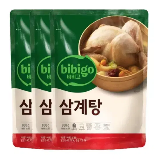 무료배송-비비고 삼계탕 800g 3개