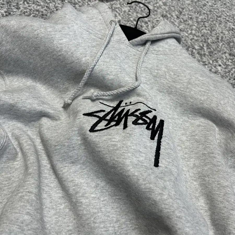 스투시 후드 Stock Logo Fleece Hoodie (L size)