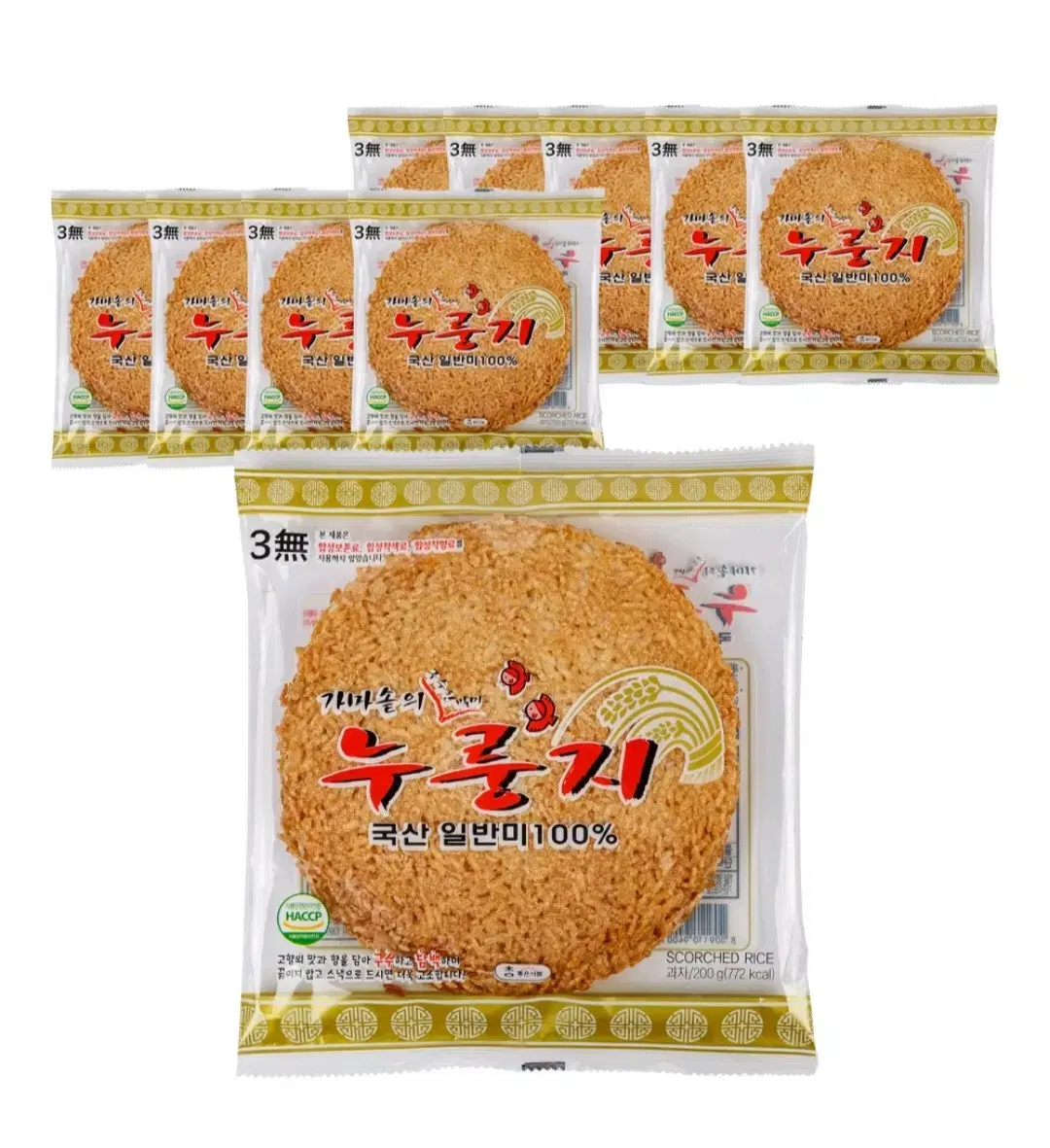 참좋은식품 국내산 가마솥의 누룽지, 200g, 10개