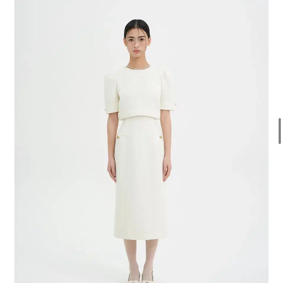 플로움 the moon dress (white) S