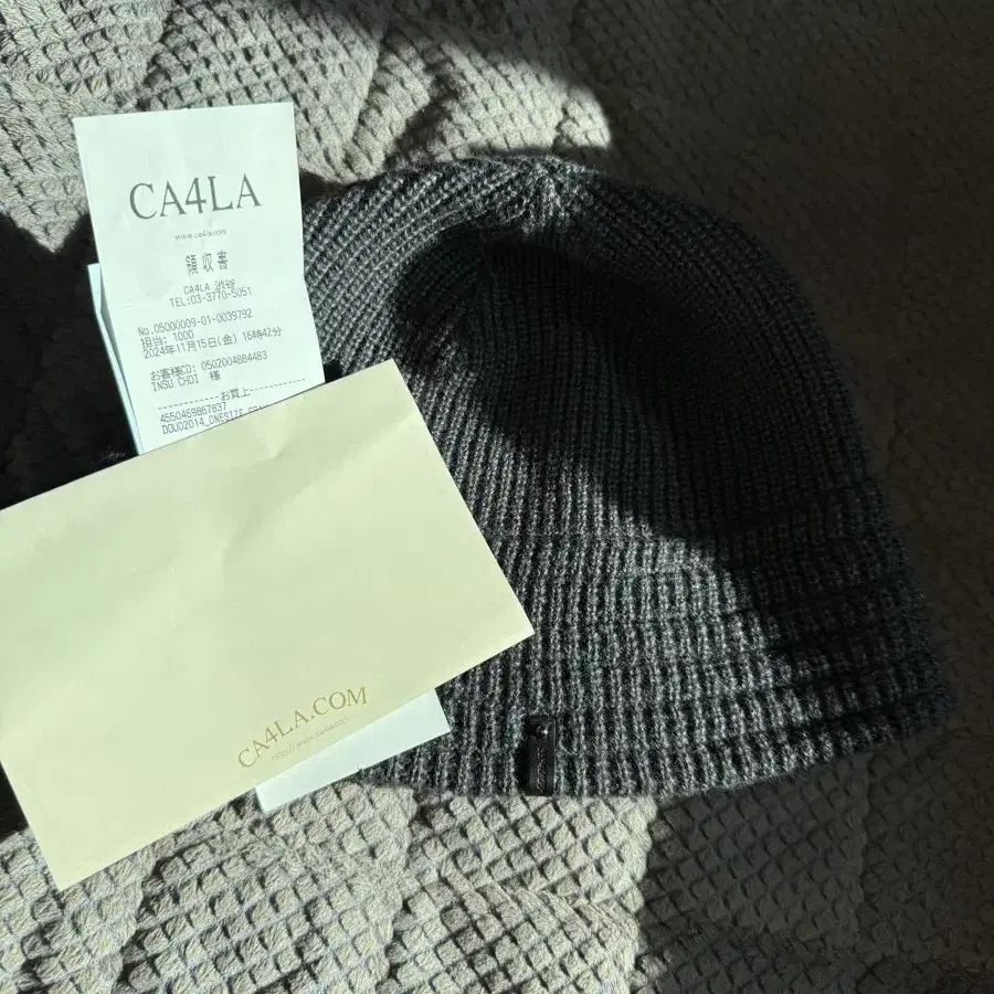 (새상품)[OS]ca4la knit sailors2 비니 챠콜