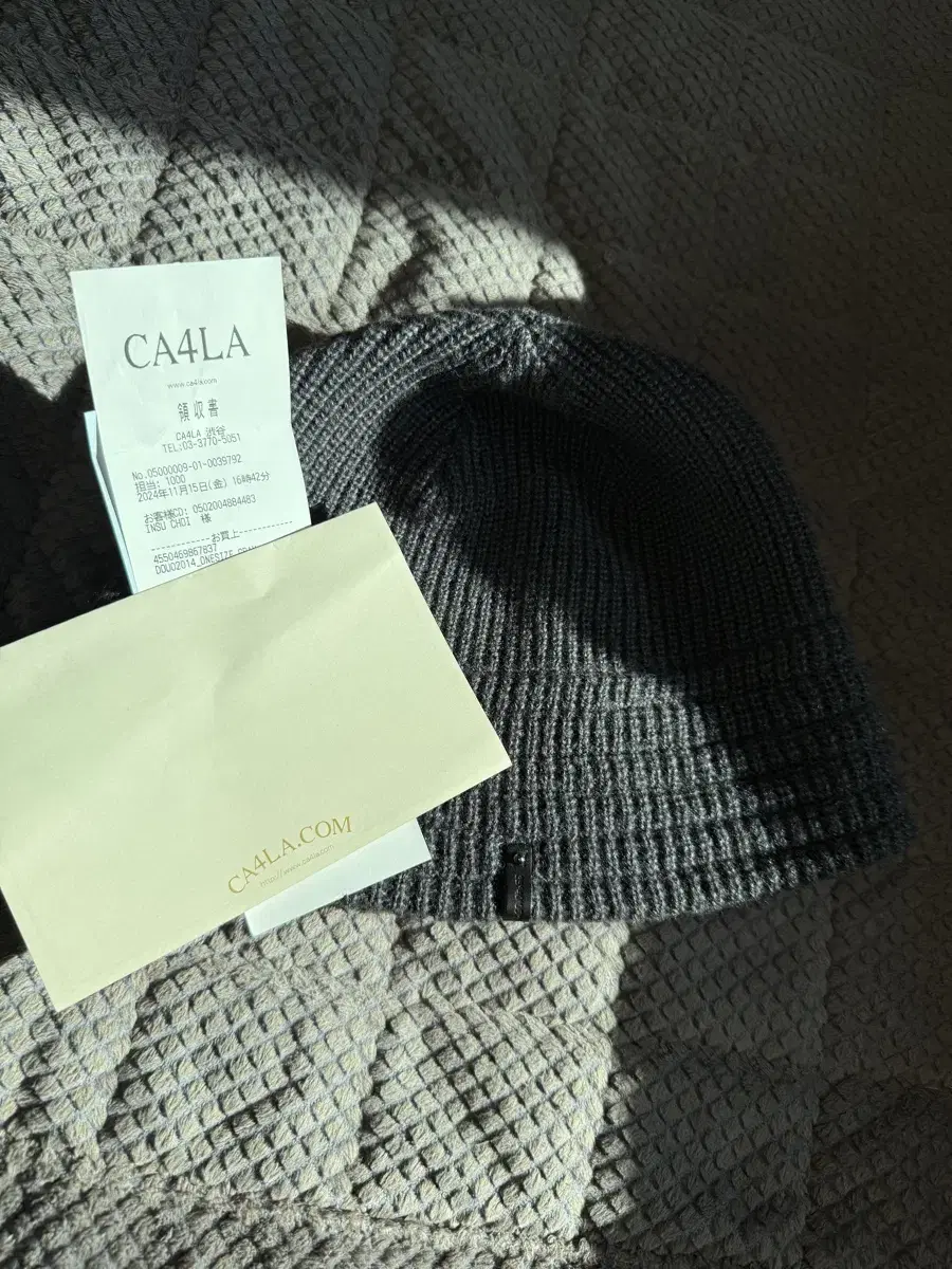 (새상품)[OS]ca4la knit sailors2 비니 챠콜