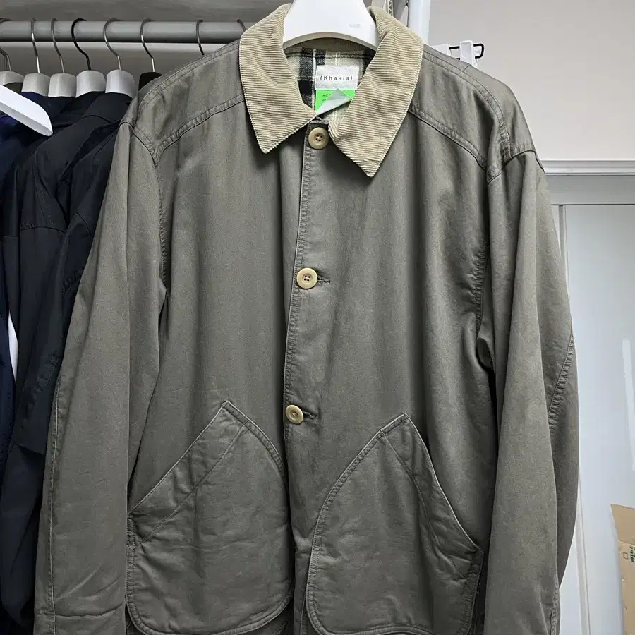 [L] 카키스 washed barn jacket olive grey