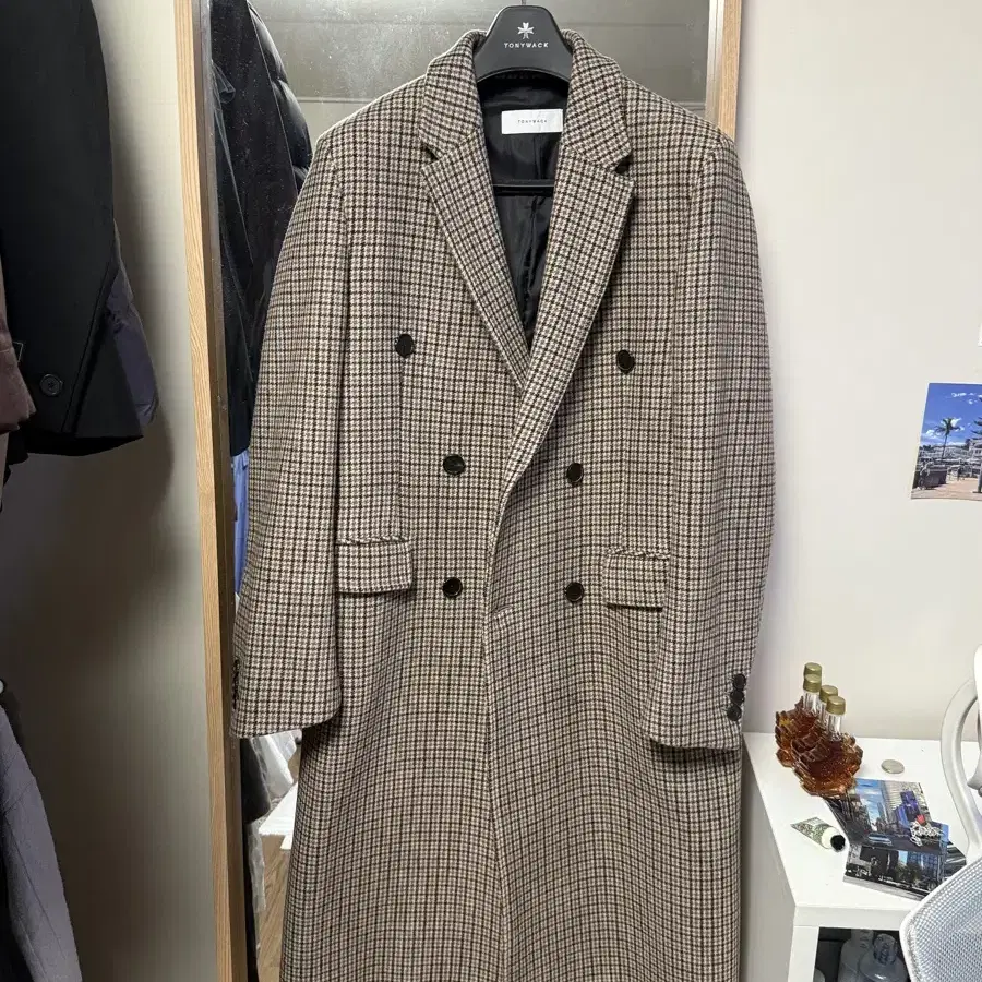 토니웩 더블 체크 코트 Essential Check Double Coat