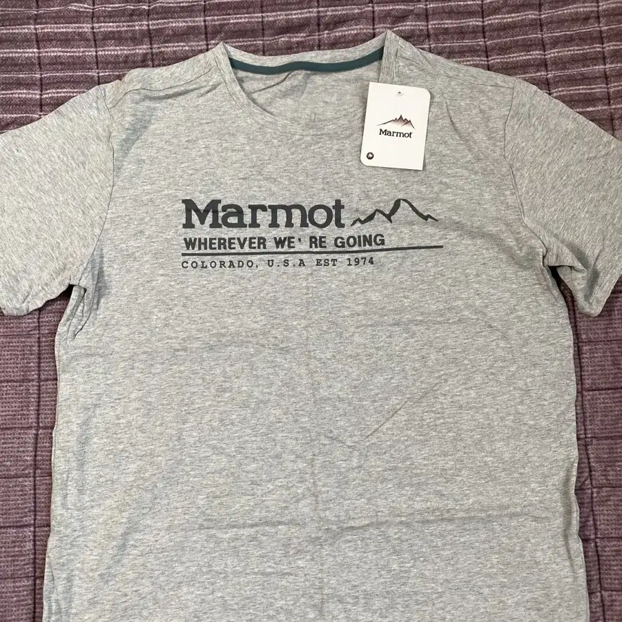 Marmot 회색 반팔 미사용 105