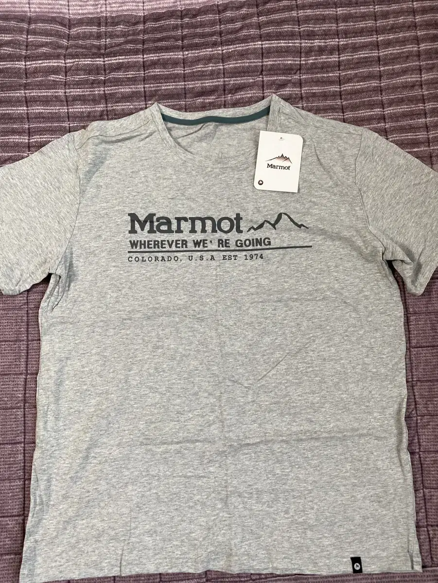 Marmot 회색 반팔 미사용 105