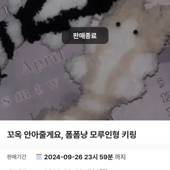 애랑 모루인형 쿠키폼냥