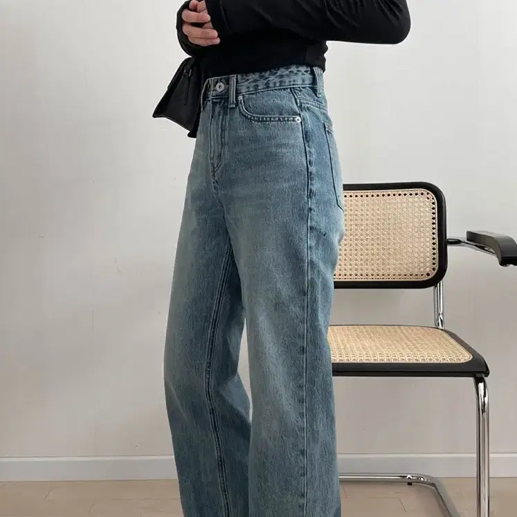 노멜렛 Kelly semi-wide washed denim 1사이즈