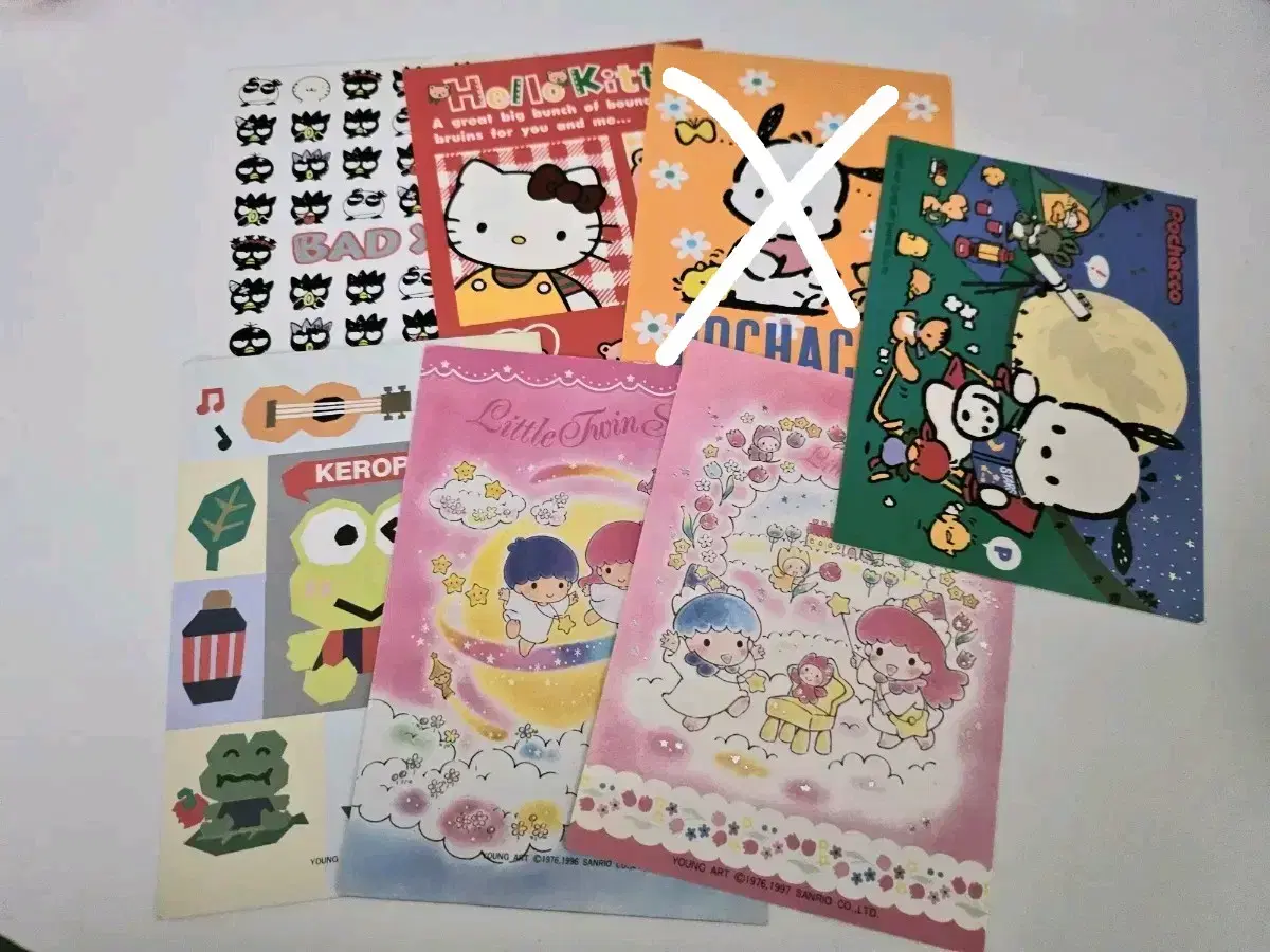 Classic phrases Sanrio postcard bulk Hello Kitty Pochacco