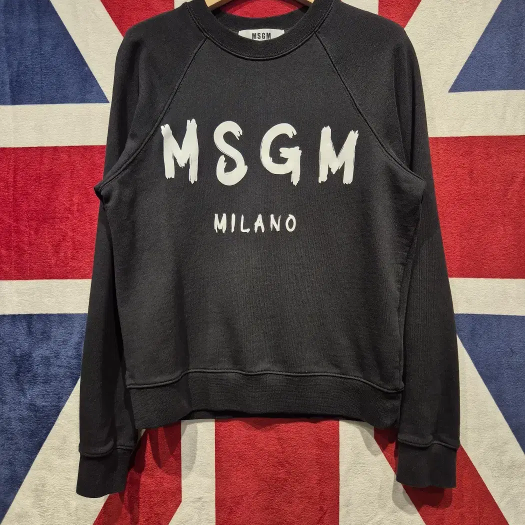 [여성S] MSGM 밀라노 로고 맨투맨 블랙