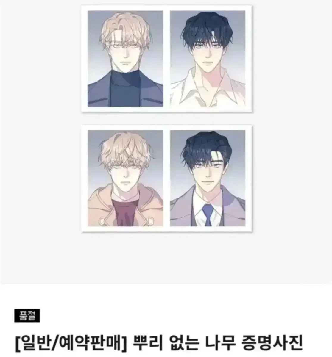 뿌리없는나무 뿌없나 증명사진