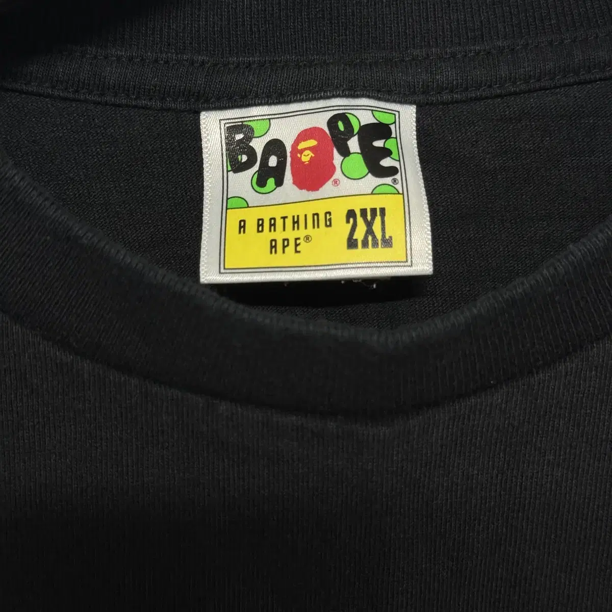 베이프 BAPE 기본 그래픽 티셔츠 판매 블랙 XXL 105 110