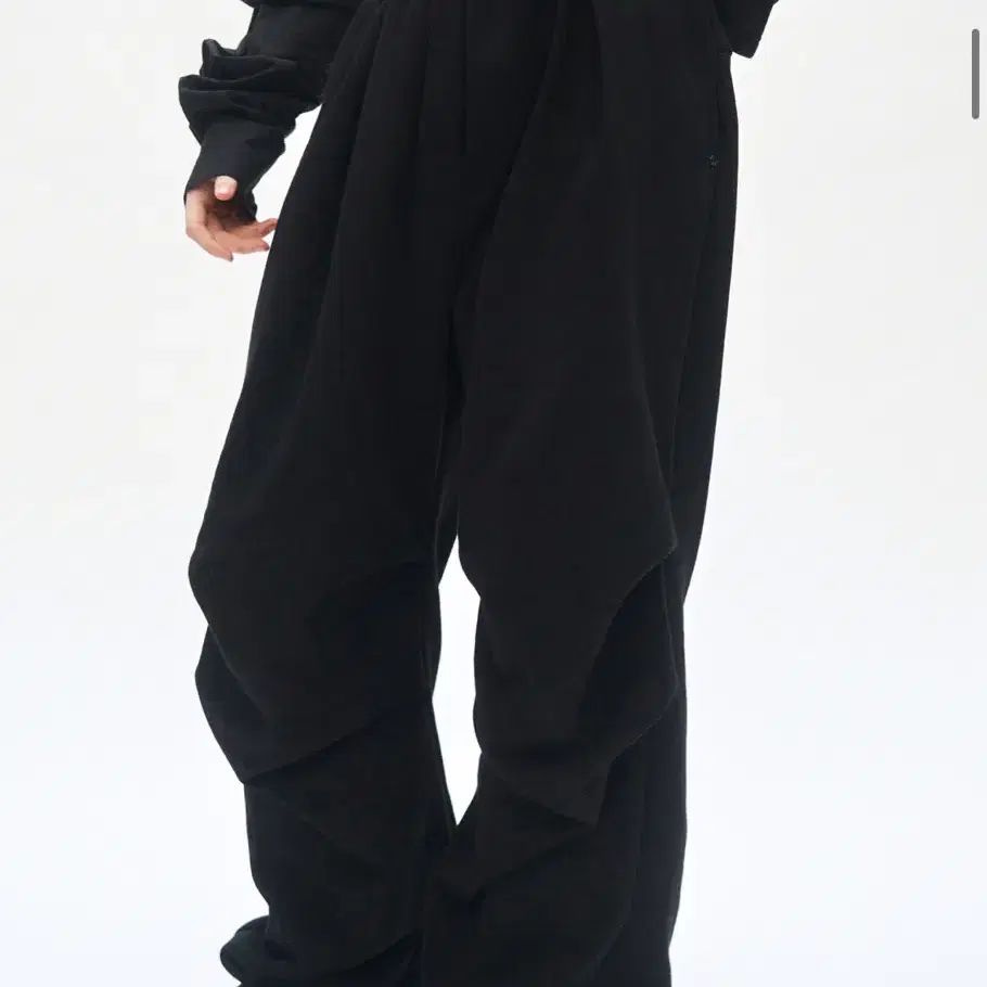 트리밍버드 바지 Rivet Sweat Set-up Pants Black