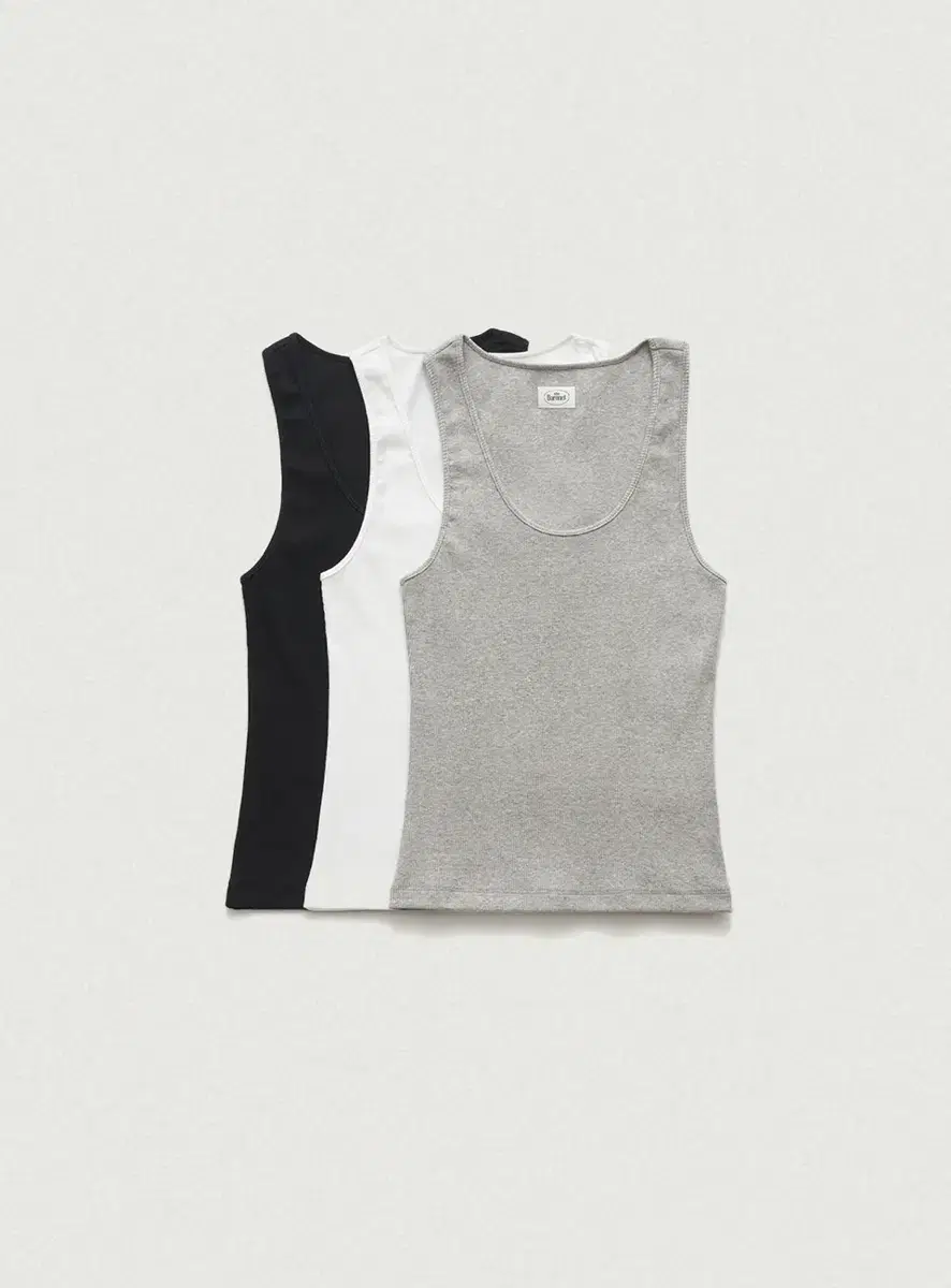 더바넷 thebarnnet uneck ribbed tank top