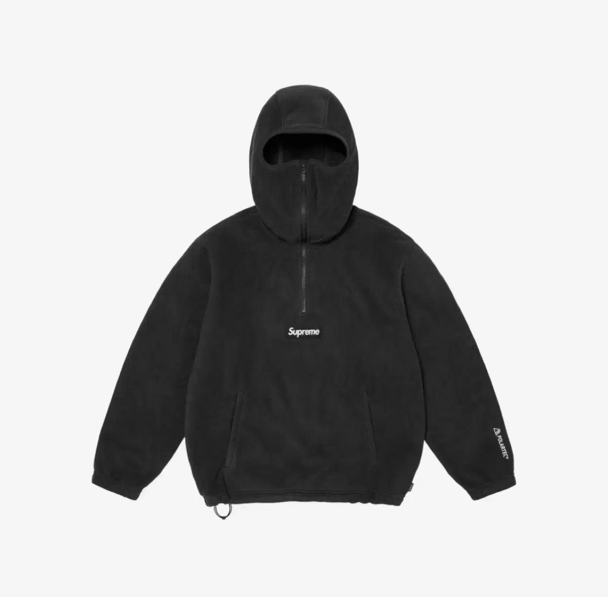 Supreme Polartec Face Mask Half-Zip Hooded Sweatshirt Black - 24FW