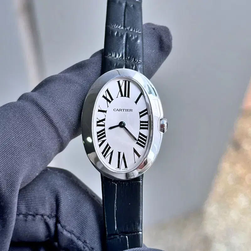 까르띠에 베누아 여성용 화이트골드 18k 금통 스몰 24x32mm