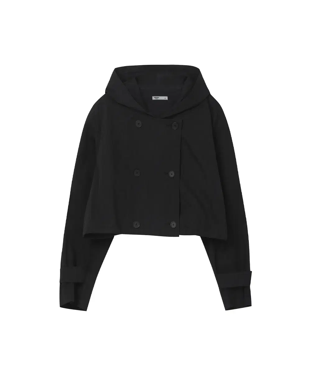 미세키서울 Button hoodie crop jacket BLACK