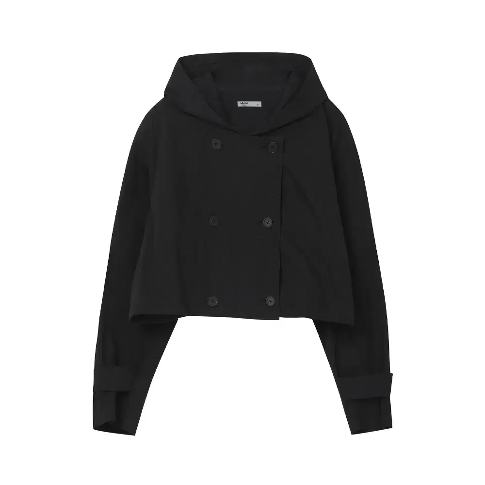 미세키서울 Button hoodie crop jacket BLACK