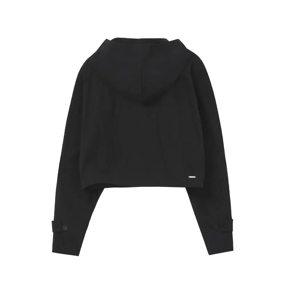 미세키서울 Button hoodie crop jacket BLACK