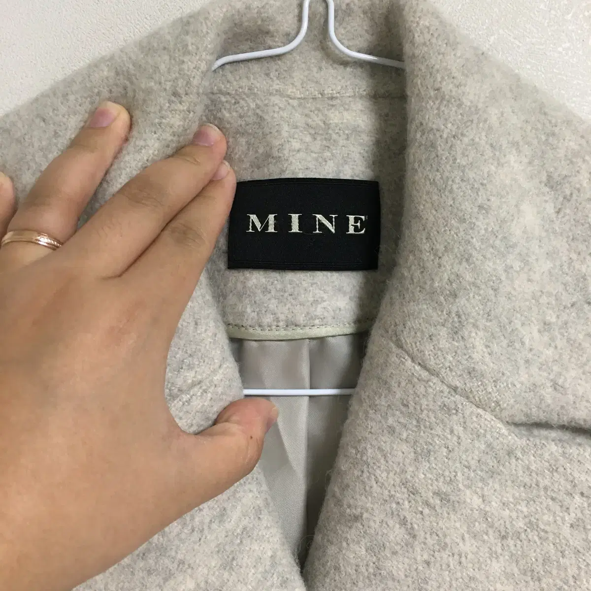 MINE 마인 알파카 양모 코트 55