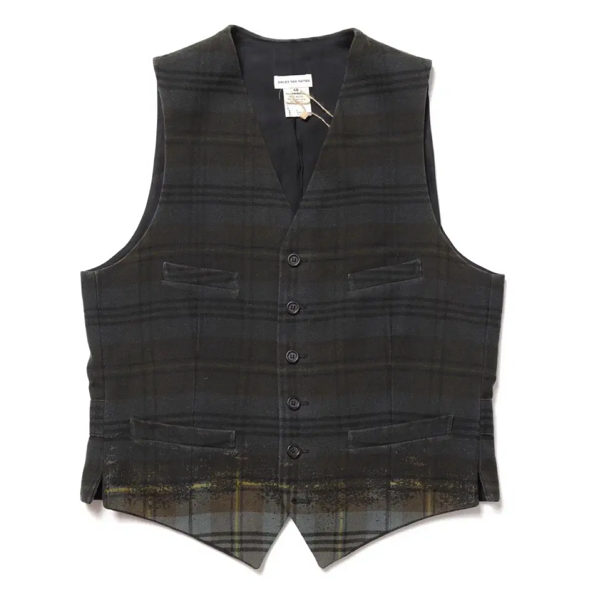 드리스 반 노튼 Check Vest