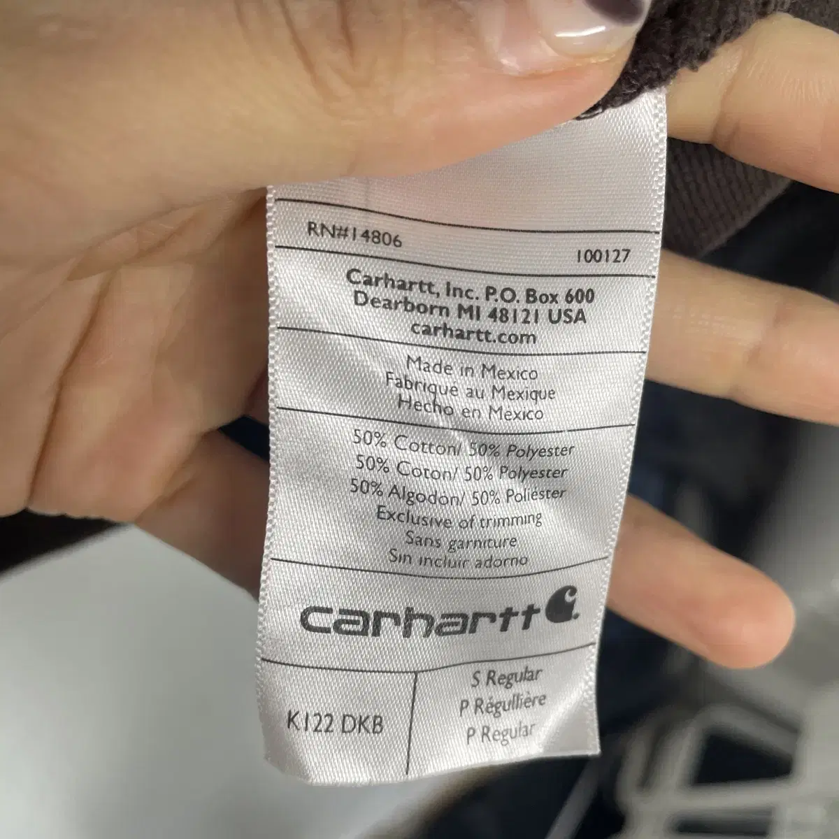 칼하트 Carhartt 오리지널 후드집업 다크 브라운