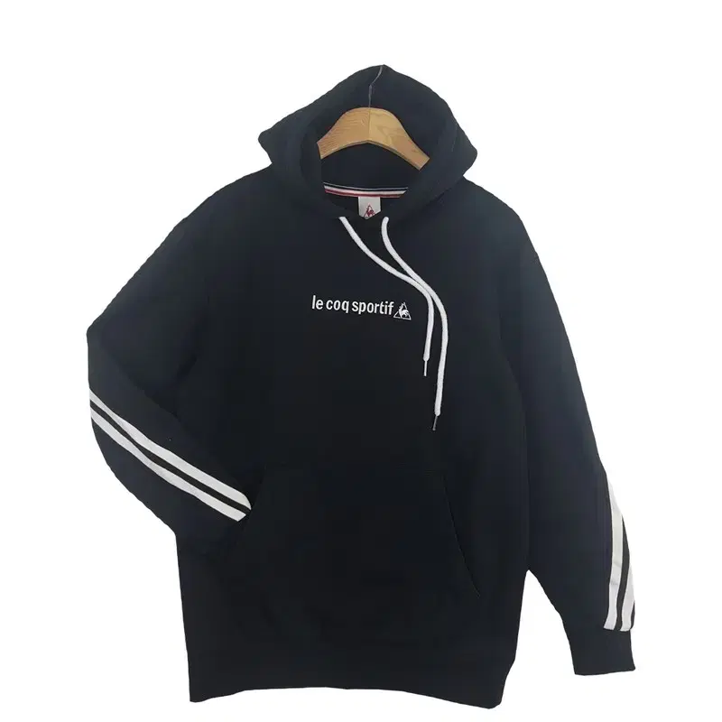 르꼬끄 LECOQ SPORTIF 자수 프린팅 후드티 블랙 2300008