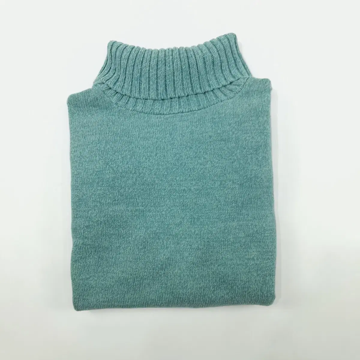 (Cr056)XL 엘엘빈 에메랄드그린 터틀넥 니트 스웨터knit