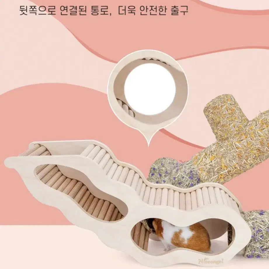 햄스터용품 나이트엔젤 땅콩 땅굴존 터널 은신처