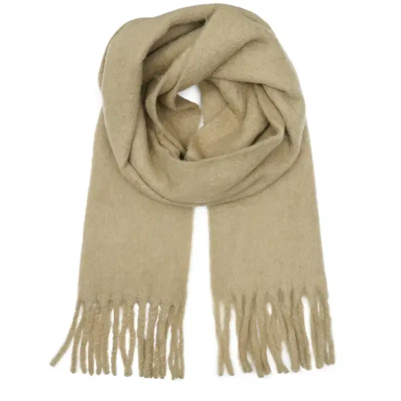 STU Fringe Muffler Beige STU OFFICE