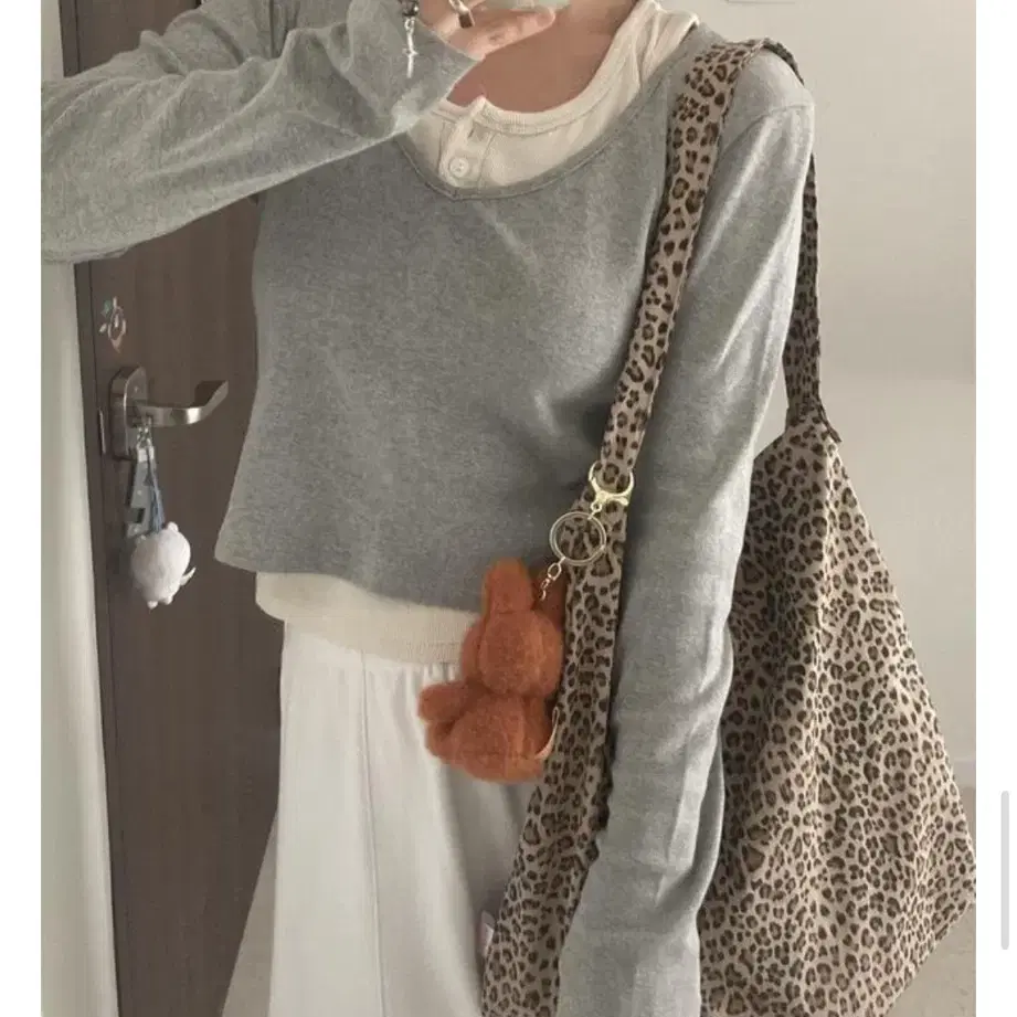 린콤마 레오파드 에코백 leopard eco bag