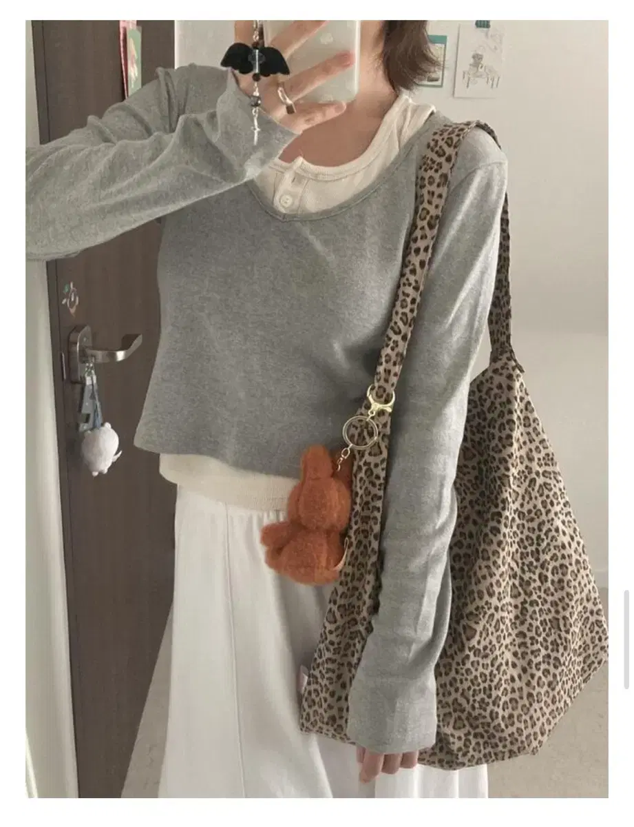 린콤마 레오파드 에코백 leopard eco bag