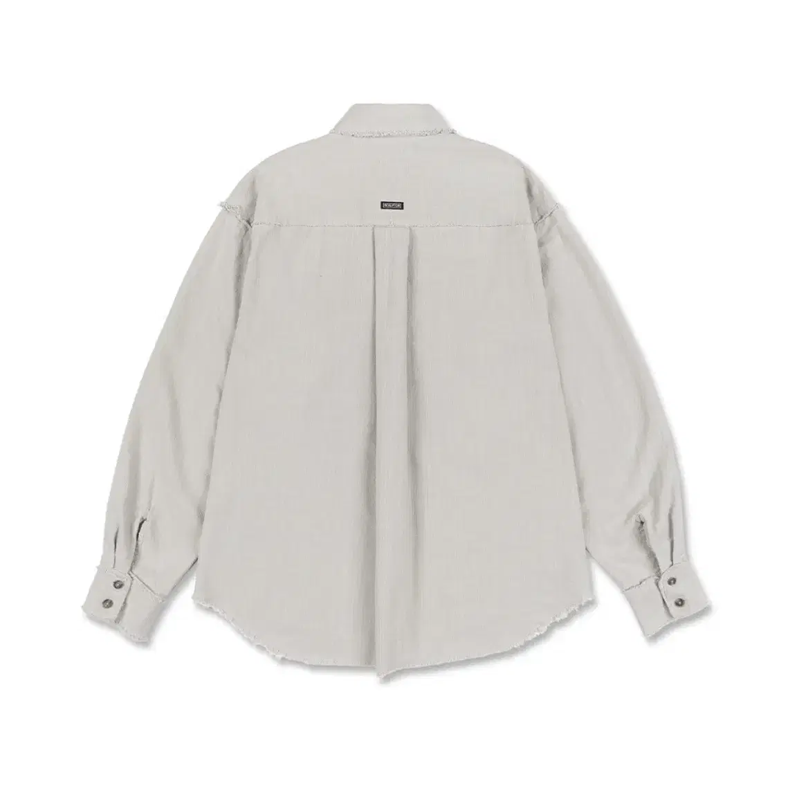 스컬프터 Fringe cotton shirt silver M