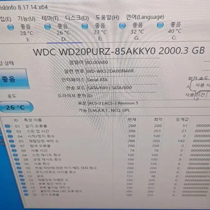 wd 퍼플 2tb 하드