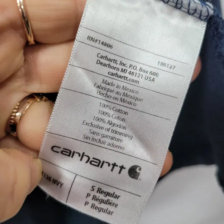 carhartt 칼하트 네이비 티셔츠