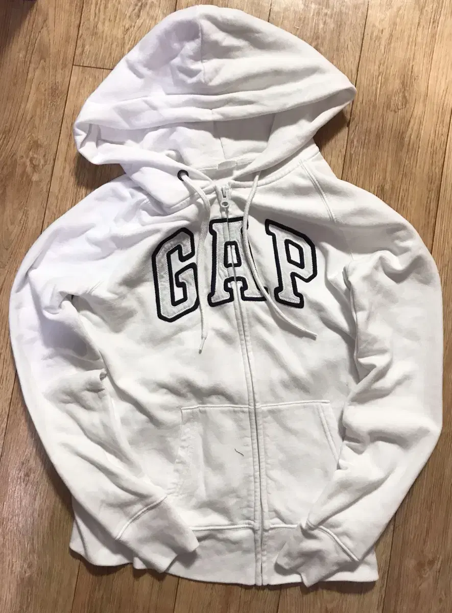 GAP 갭 화이트 후드집업 져지 어항 솜 아보라