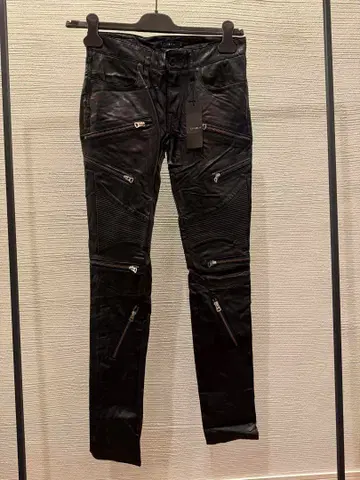 00년대 시바라이즈 가죽 기믹 팬츠 바이커