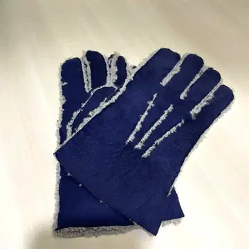 남성용 장갑 양가죽 보어 스웨이드 블루